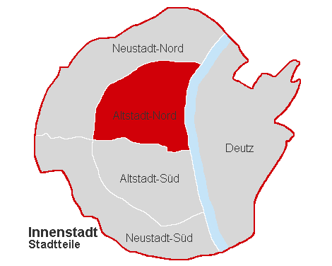 Karte Altstadt Nord - Urheber: Rolf Heinrich - Lizenz: Public Domain